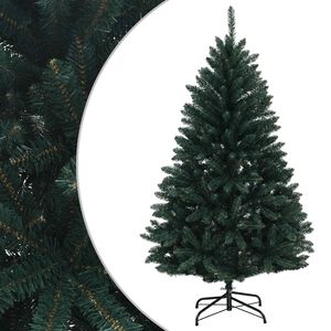 vidaXL Dirbtinė Sulankstoma Kalėdų Eglutė 150 cm PVC Tamsiai žalia