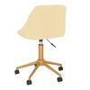 vidaXL Pasukamos valgomojo kėdės, 4vnt., kreminės spalvos, aksomas