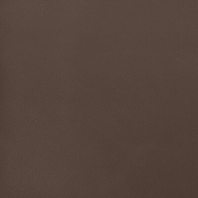 vidaXL Galvūgalis su auselėmis, rudas, 147x16x118/128cm, dirbtinė oda