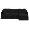vidaXL Sofa Juoda 198 x 134 x 80 cm Aksomas
