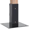 vidaXL Stulpų pagrindai kvadratiniai, 4vnt., antracito sp., 46x46mm