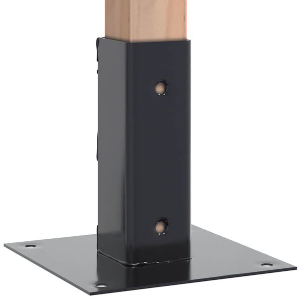 vidaXL Stulpų pagrindai kvadratiniai, 4vnt., antracito sp., 46x46mm