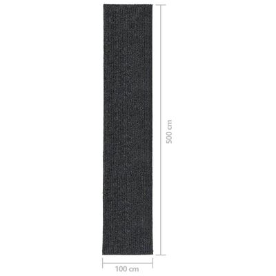 vidaXL Purvą sugeriantis kilimas-takelis, antracito spalvos, 100x500cm