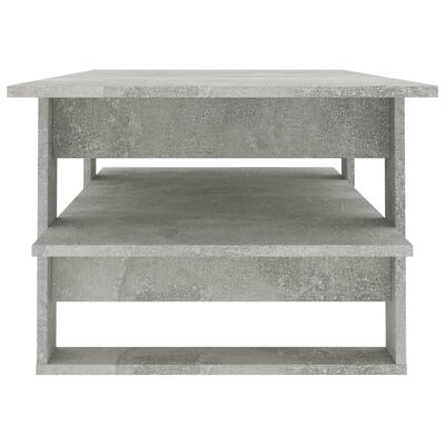 vidaXL Kavos staliukas, betono pilkos spalvos, 110x55x42 cm, MDP