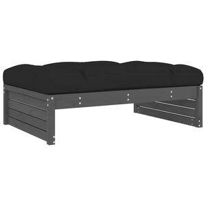 vidaXL Sodo pakoja, pilkos spalvos, 120x80cm, pu&scaron;ies medienos masyvas