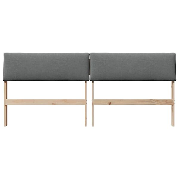 vidaXL Apmu&scaron;ta lovos galvūgalis Tamsiai pilka 200 cm