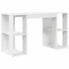 vidaXL Stalas Balta Apdirbta mediena 130 x 50.5 x 75 cm