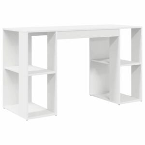 vidaXL Stalas Balta Apdirbta mediena 130 x 50.5 x 75 cm