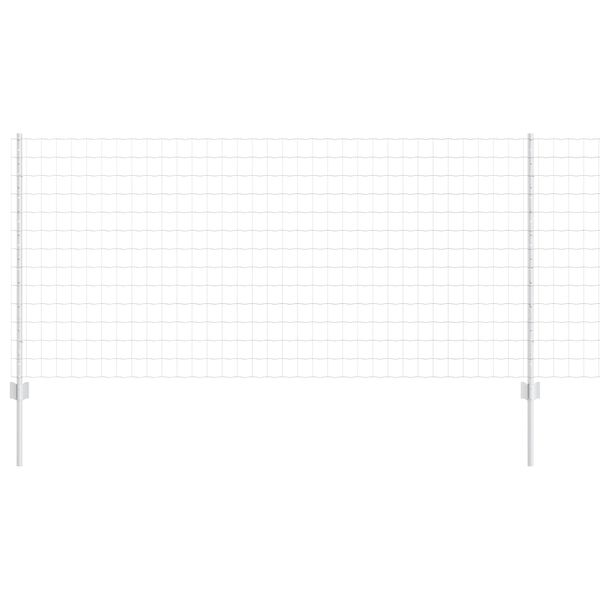 vidaXL Tvora su stulpais Sidabro 1 x 10 m Plienas