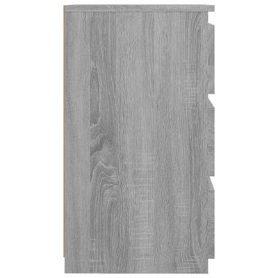vidaXL Naktinės spintelės, 2vnt., pilkos, 40x35x62,5cm, mediena