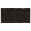 vidaXL Stalvir&scaron;is, tamsiai ruda, 120x60x(2-4) cm, medienos masyvas