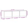 vidaXL Televizoriaus spintelė Balta 165 x 34 x 40 cm Apdirbta mediena