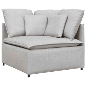 vidaXL Modulinė kampinė sofa su pagalvėlėmis, pilka, 100 cm