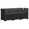 vidaXL 3-vietė sodo sofa su pagalvėlėmis, Rattan i&scaron;vaizda PP Antracito