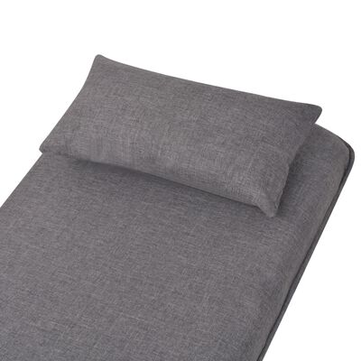 vidaXL Supamoji kėdė ir sofa-lova, tamsiai pilka, audinys