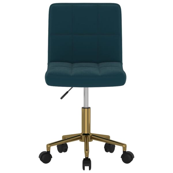 vidaXL Pasukamos valgomojo kėdės, 2vnt., mėlynos spalvos, aksomas