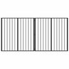 vidaXL &Scaron;unų vartai 2 pcs Juodas 100 x 100 cm Cinkuota plienas