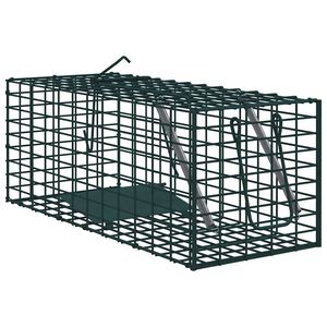 vidaXL Gyvūnų spąstai Žalia 31 x 13 x 12cm Plienas