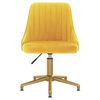 vidaXL Pasukamos valgomojo kėdės, 2vnt., geltonos spalvos, aksomas