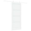 vidaXL Slankios durys Balta 83 x 202 cm Pu&scaron;ies medienos masyvas