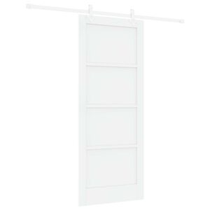 vidaXL Slankios durys Balta 83 x 202 cm Pu&scaron;ies medienos masyvas