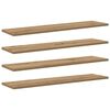 vidaXL Knygų lentyna 4 pcs Ruda 80 x 20 x 1,5 cm Apdirbta mediena