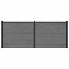 vidaXL Tvoros plok&scaron;tė 2 vnt. 348 x 146 cm WPC ir aliuminis Pilka