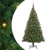 vidaXL Dirbtinė Kalėdų eglutė Žalia 180 cm PVC ir Plienas ir Plastikas