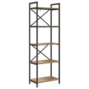 vidaXL Knygų lentyna 5 auk&scaron;tų 56 x 34 x 171 cm Apdirbta mediena