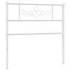 vidaXL Metalinis pakaitinis galvūgalis, baltos spalvos, 107cm