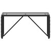 vidaXL Lauko stalas Juodas 80 x 40 x 40 cm PE Rattan ir Stiklas