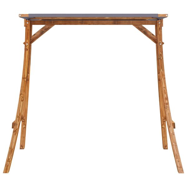 vidaXL Sūpynių rėmas su antracito spalvos stogeliu, mediena