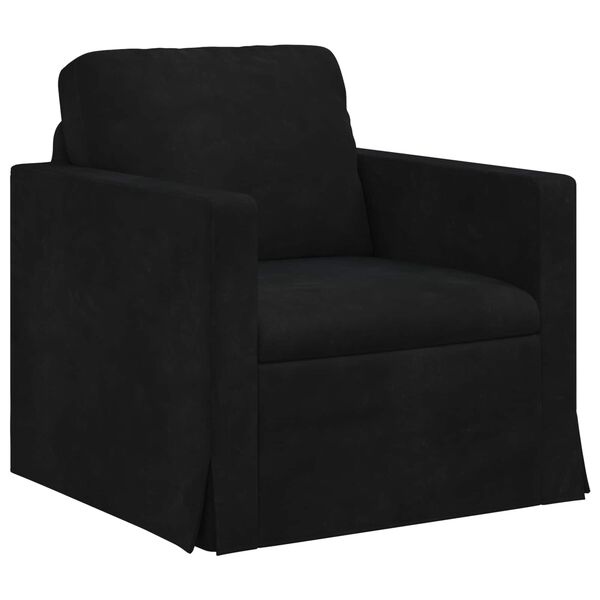 vidaXL Sofa Juoda Bendri matmenys: 78 x 78 cm (P X G x A) Aksomas