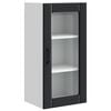 vidaXL Sieninis stiklinis kabinetas PORTO Juoda 40 x 31 x 80 cm