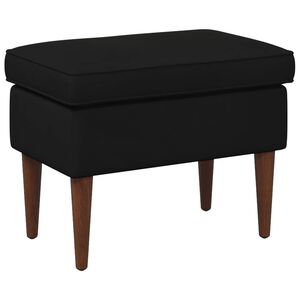 vidaXL Pėdų staliukas Juoda 55 x 35 x 41 cm Aksomas