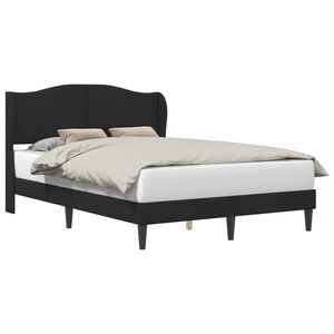 vidaXL Lovos rėmas su galvūgalio Juoda 140 x 200 cm Aksomas