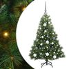 vidaXL Dirbtinė Kalėdų eglutė su 150 LED Žalia 120 cm PE ir PVC