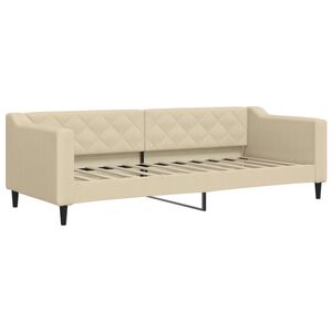 vidaXL Sofa, kreminės spalvos, 80x200cm, audinys