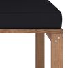 vidaXL Kampinė sodo sofa i&scaron; palečių su juodomis pagalvėlėmis