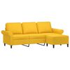 vidaXL Trivietė sofa su pakoja, &scaron;viesiai geltona, 180cm, audinys
