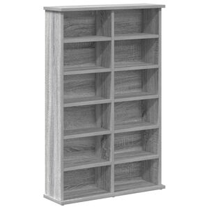 vidaXL CD spinta Pilka Sonoma 60 x 17 x 92 cm Apdirbta mediena