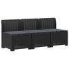 vidaXL 3-vietė sodo sofa su pagalvėlėmis, Rattan i&scaron;vaizda 3 vietos PP