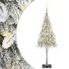 vidaXL Kalėdų eglutė su 150 LED s stovu Balta 120 cm PE ir Plienas