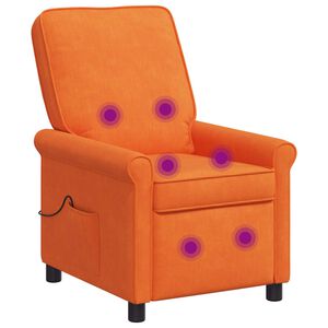 vidaXL Atlo&scaron;iamas masažinis krėslas Oranžinė 69 x 95 x 101 cm Audinys