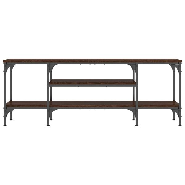 vidaXL Televizoriaus spintelė, ruda, 121x35x45cm, mediena ir geležis