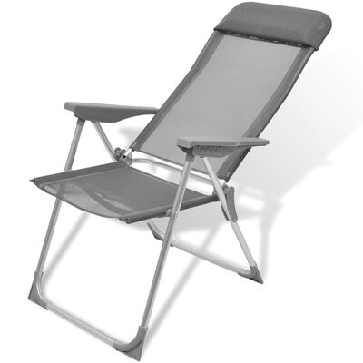 vidaXL Sulankstomos stovyklavimo kėdės, 2vnt., aliuminis