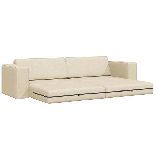 vidaXL Sofa lova 200cm Kreminė audinys