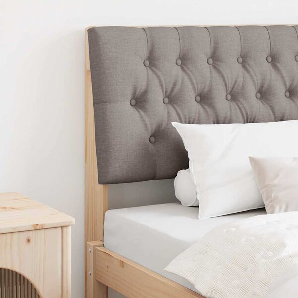 vidaXL Apmušta lovos galvūgalis Taupe 100 cm Kietos pušies mediena