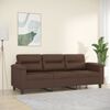 vidaXL Trivietė sofa, rudos spalvos, 180cm, dirbtinė oda