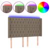 vidaXL Galvūgalis su LED, taupe spalvos, 163x16x118/128cm, audinys